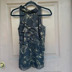 Bwear Black and Gold Patterned Top